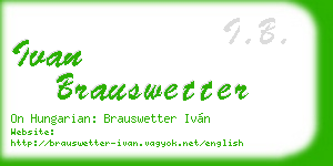 ivan brauswetter business card